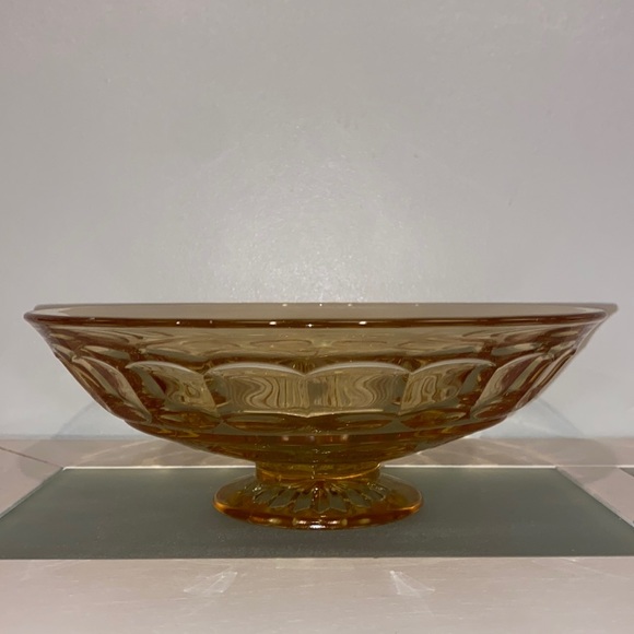 Vintage Imperial Glass of Ohio Amber Footed Pedestal Bowl - Picture 1 of 7
